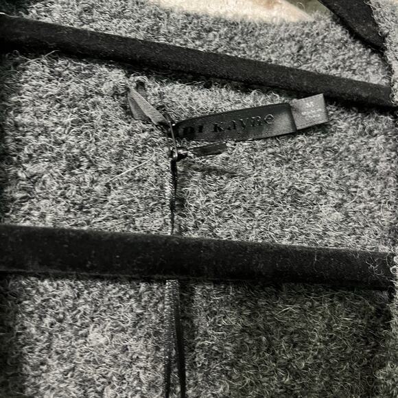 Jenni Kayne Boucle Cocoon Cardigan Dark Gray Alpaca-Blend Size Medium - Picture 4 of 8